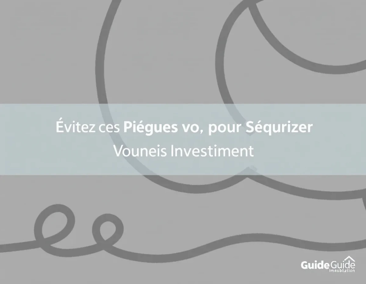 2025 Guide Immobilier : Évitez Ces Pièges pour Sécuriser Votre Investissement