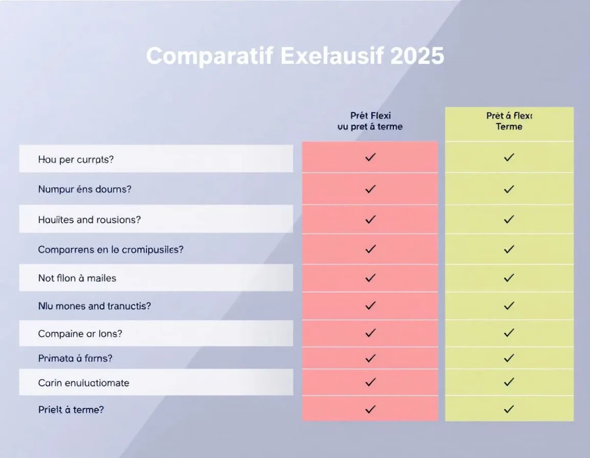 Comparatif Exhaustif 2025 : Prêt Flexi ou Prêt à Terme - Quel est le Meilleur Choix pour Vous ?
